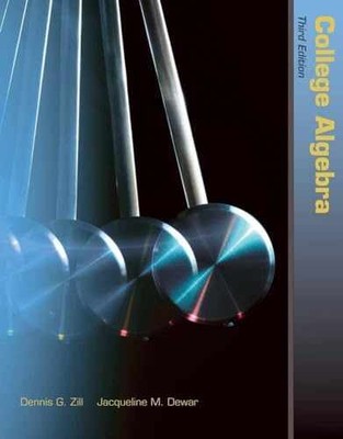 College Algebra (Jones and Bartlett - Hardcover, by Zill Dennis G.; - Very Good