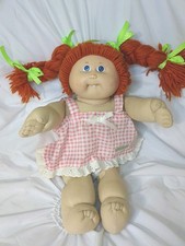 Vintage Cabbage Patch Kid Cpk Red Braids Blue...