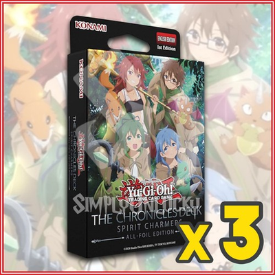 #ad YUGIOH THE CHRONICLES DECK SPIRIT CHARMERS x3 All Foil Ed English Ships 1 23 $47.50