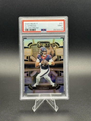 CJ Stroud - 2023 Select #41 - Silver Prizm RC Rookie - PSA 9 Mint - Texans