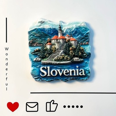 Slowenien 3D Kühlschrankmagnet Zuhause Küche Bar Werkzeuge Weltreise Souvenir Geschenk