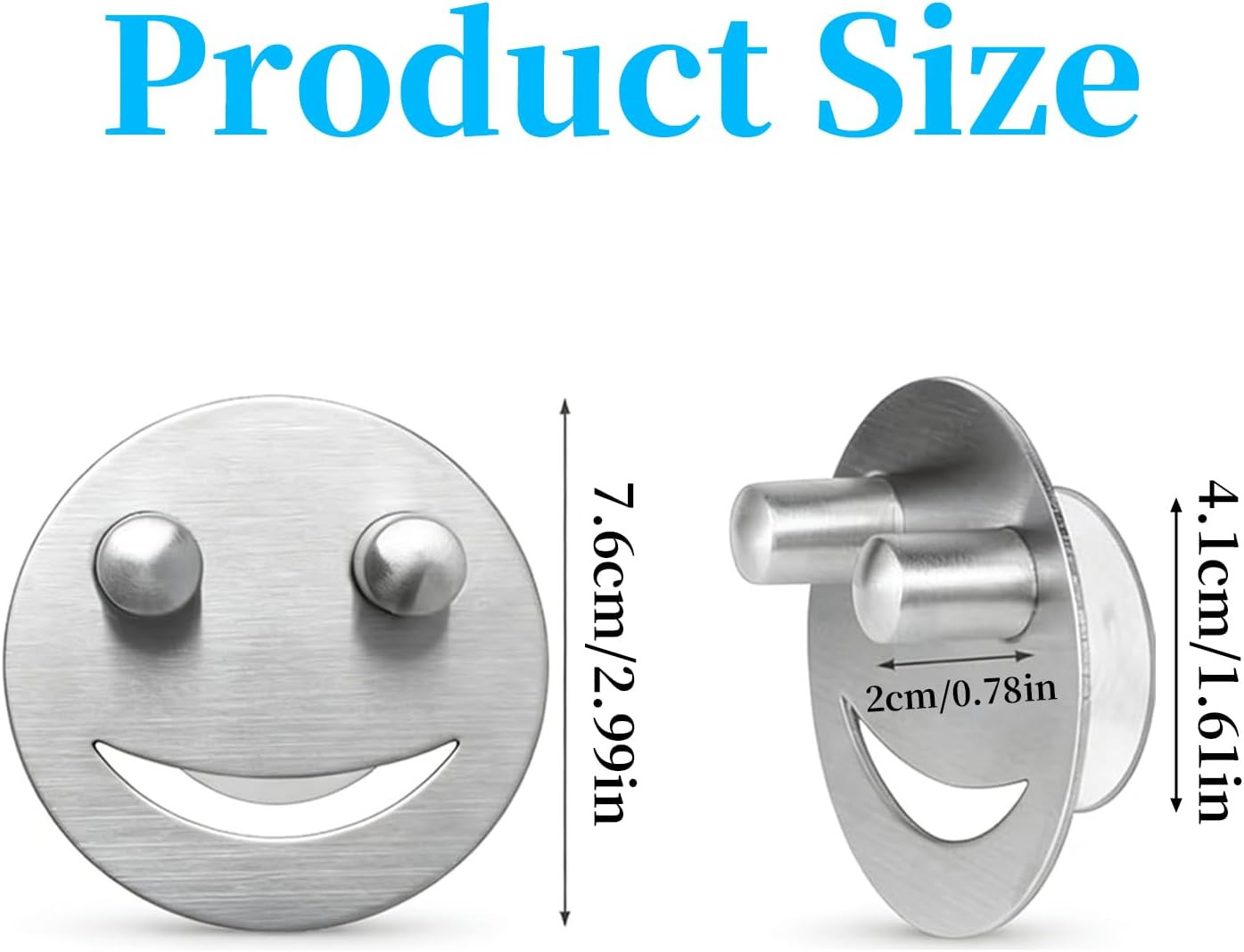 Smiley Face Sponge Holder for Kitchen Sink | Stainless Steel Sink Caddy, Scrub D — image 2