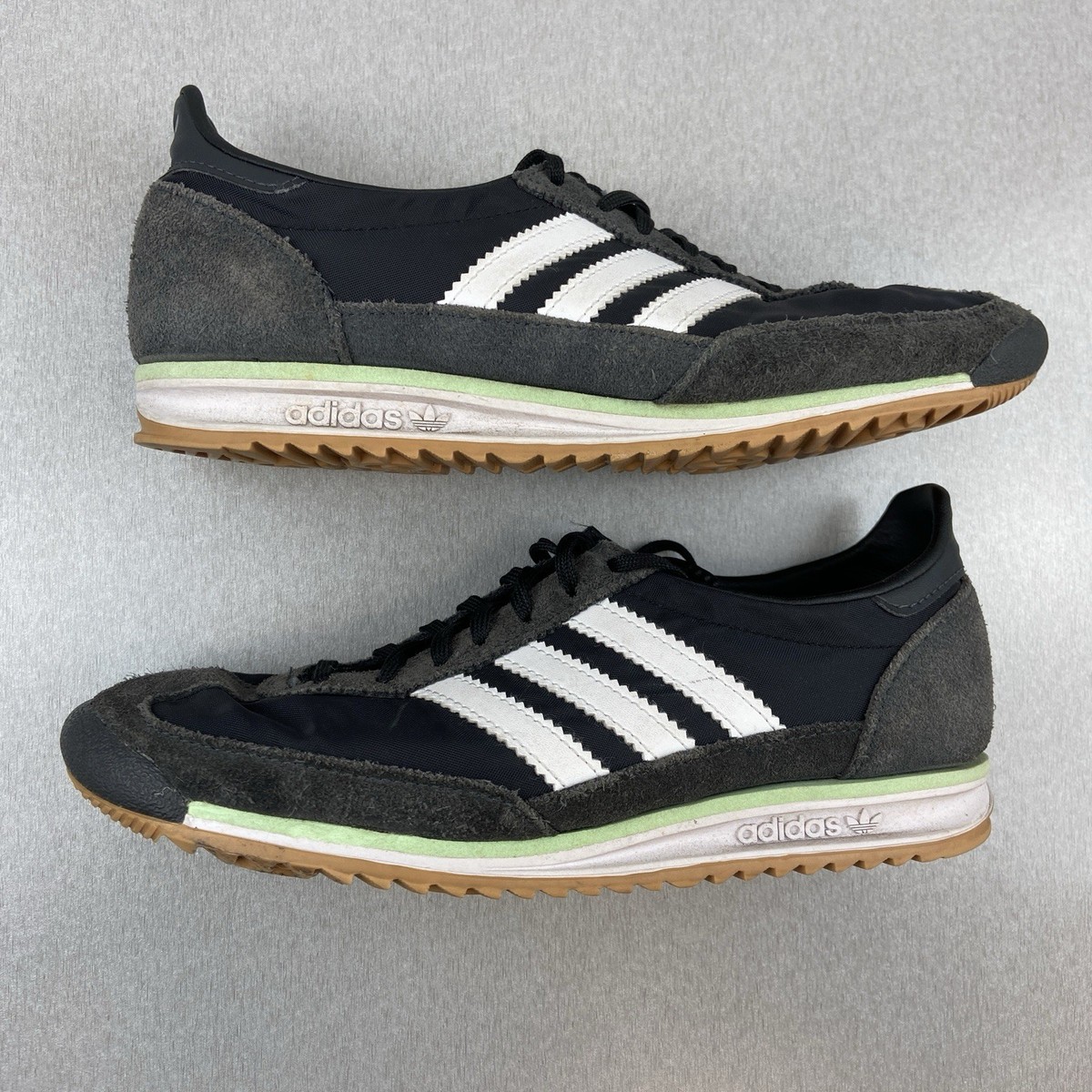 Adidas Originals SL 72 OG Running Shoe Black Carbon/Green Sneakers