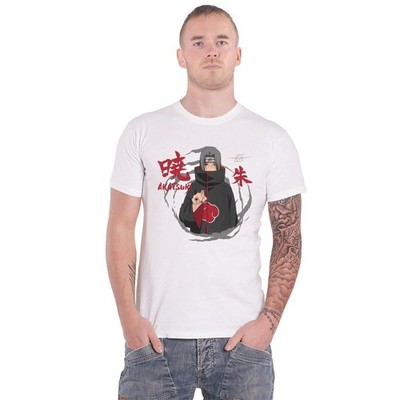 Naruto Shipudden Itachi Uchiha Men's Short-Sleeved T-Shirt XXL White