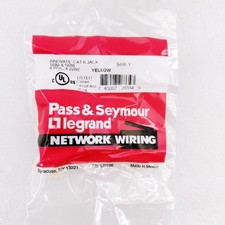 Pass  Seymour S68-Y Innovate Category 6 Jack 568A/568B, 8 Pos/8 Wire Yellow