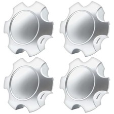 4 Wheel Center Hub Covers Fit for 6 Lug Tundra 17 Inch 5 Double Spoke Silver