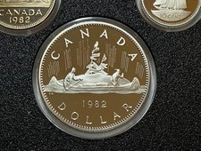 1982 Canada Proof Frosted Nickel Dollar