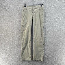 Kuhl Pants Girls Medium Beige Kliffside Cargo Convertible Roll Up Nylon Hiking 