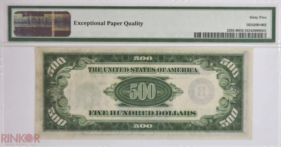 1934A $500 Fr. 2202-B Federal Reserve Note New York PMG CU 65 EPQ - Image 2 of 3