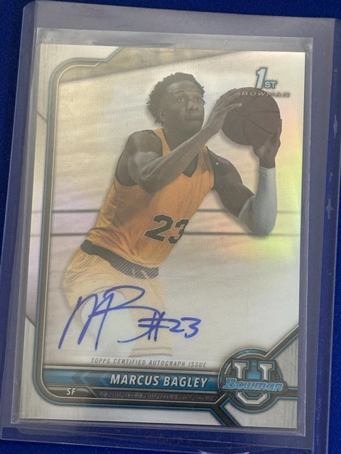 2021-22 Topps Bowman U Chrome Basketball Auto Rookie #BCPA-MB Marcus BAGLEY