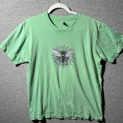 Vintage Cake Band Bee Concert Tour Shirt Green Unisex Sz L American Apparel
