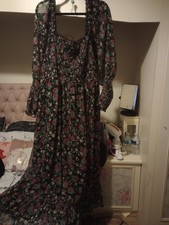 Chiffon Floral Print Maxi Dress