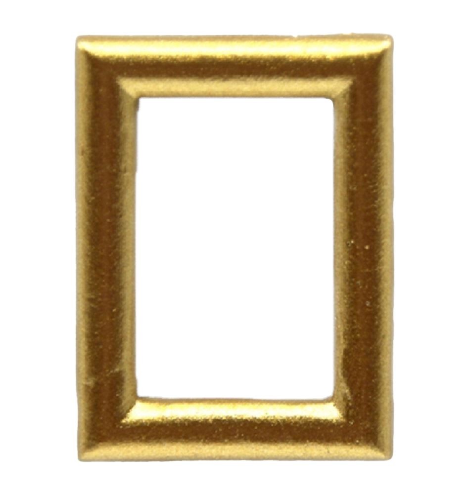 Dolls House Small Empty Smooth Gold Picture Painting Frame Miniature Accessory