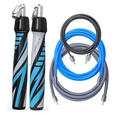 Hererope 3 In 1 Jump Rope for Men & Women, 1/6lb, 1/4lb, 1/2lb Interchangeable 
