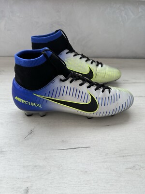 Nike Mercurial Victory VI DF FG Neymar Silver Blue Soccer Cleats