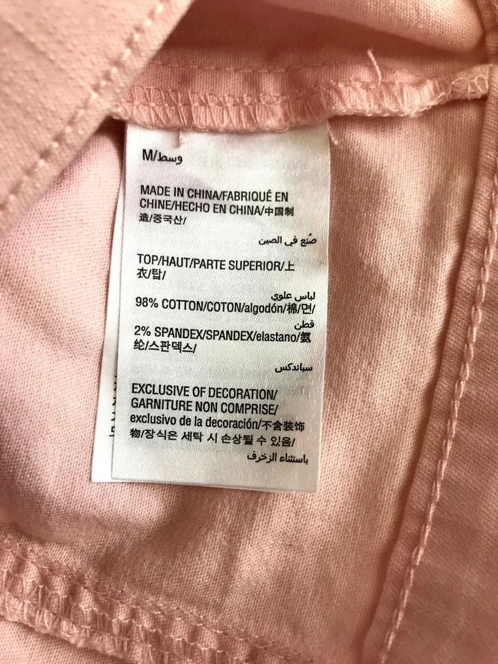 Chaqueta vaquera Epic Threads para niñas rosa mezcla de algodón talla M Foto 4 de 4