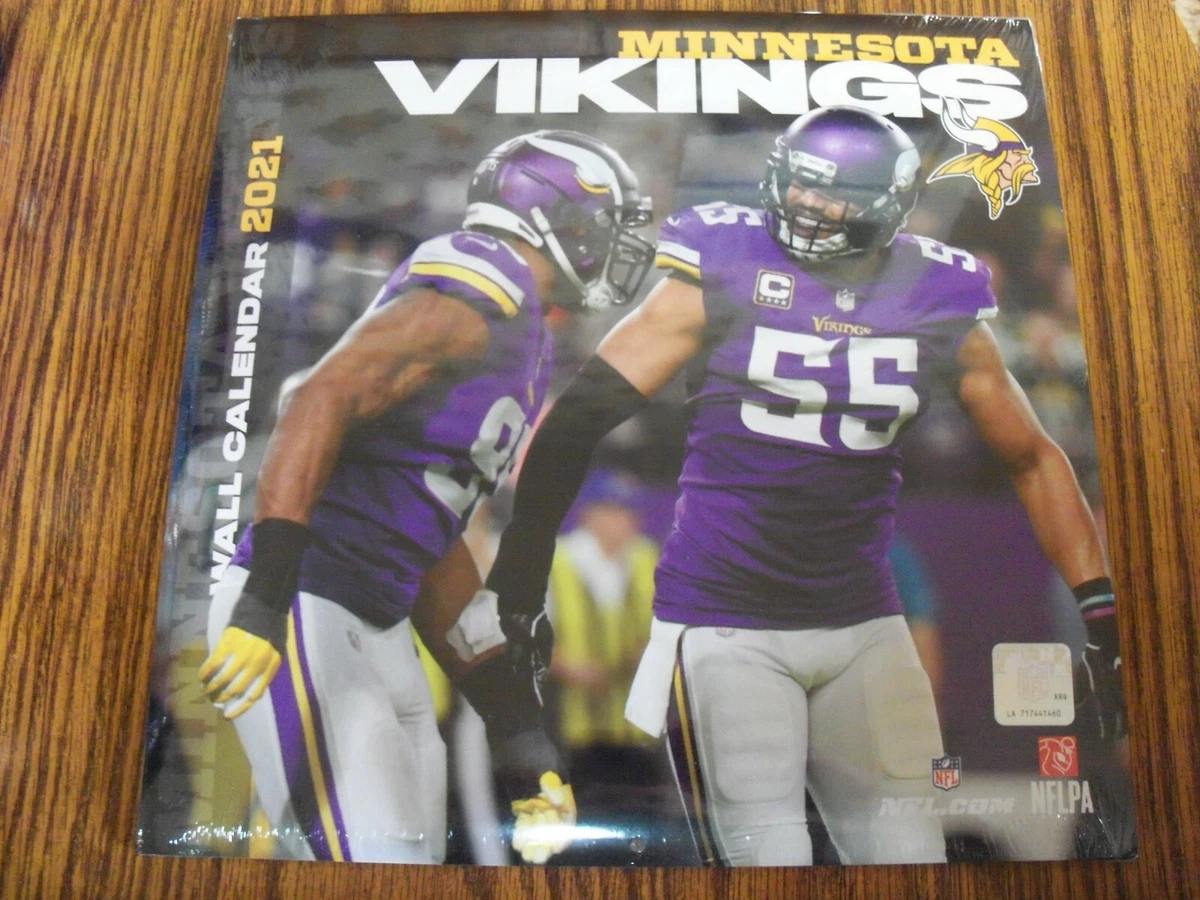 Minnesota Vikings 2021 Wall Calendar 12" x 12" NFL Kirk Cousins - NOT 2023- 2024 | eBay