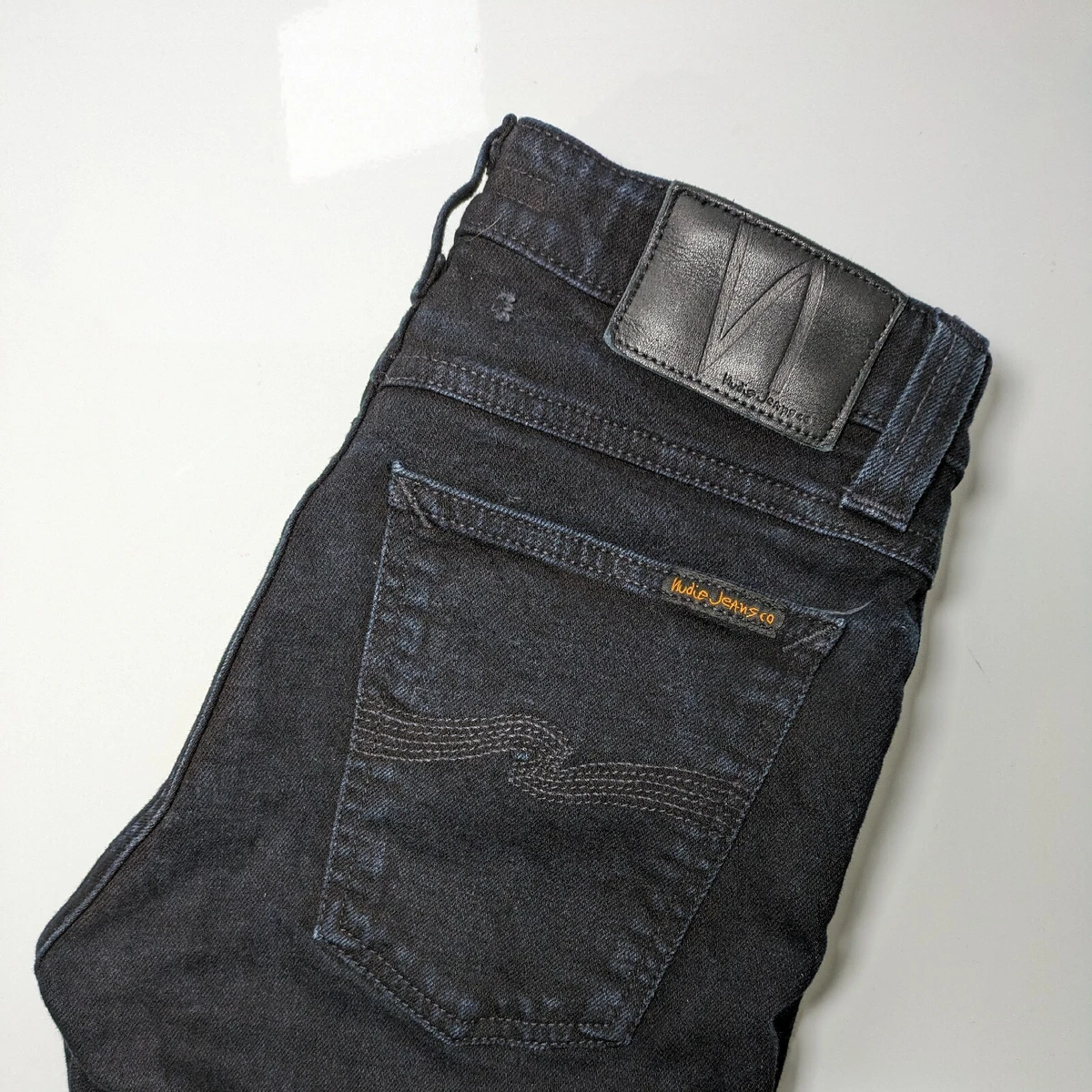 Nudie jeans skinny lin black black sales