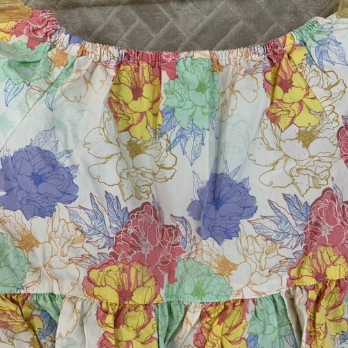 Matilda Jane Girls 6 Blouse Hello Lovely Peasant Top Short Puff Sleeve Colorful - Picture 8 of 10