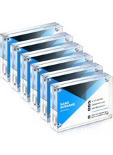 5x Acrylic Business Card Frame 2.5 x 3.5 inch Clear Double Sided Block, 20mm...