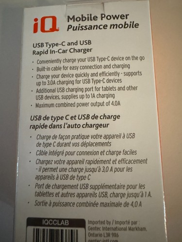 IQ Mobile Power - Chargeur rapide dans la voiture (2) - Photo 2 sur 3