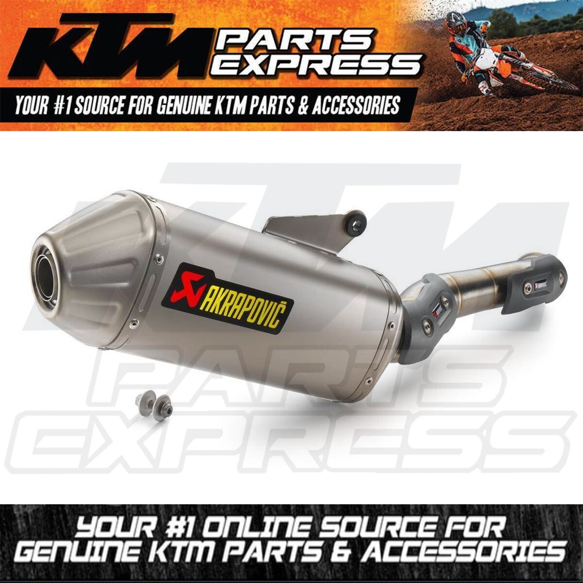 【中古】KTM アクラポビッチマフラー スリップオンライン 790/890ADV NEW OEM KTM TITANIUM AKRAPOVIC 
