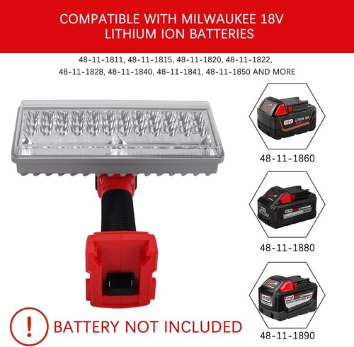 Cordless LED Work Light Powered by Milwaukee 18V M18 Li-ion Battery 48-11-1852 - Picture 4 of 24
