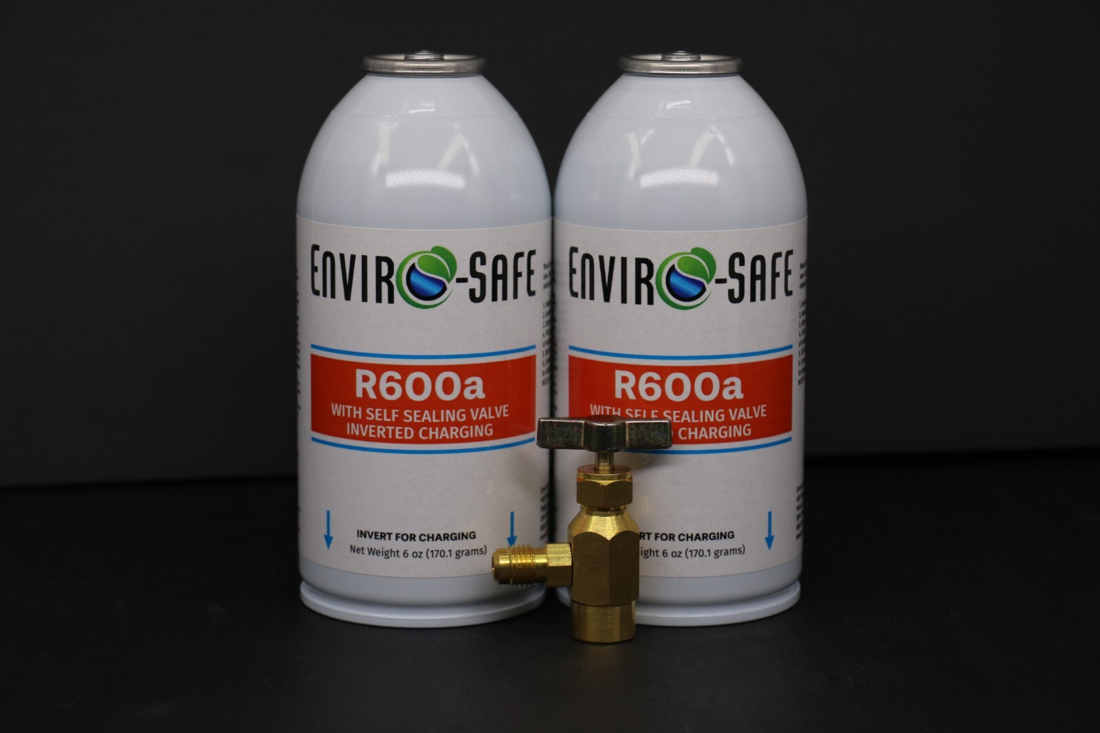 Enviro-Safe R-600a Refrigerant with 7/16" Self Sealing K28/2 cans/TopTap