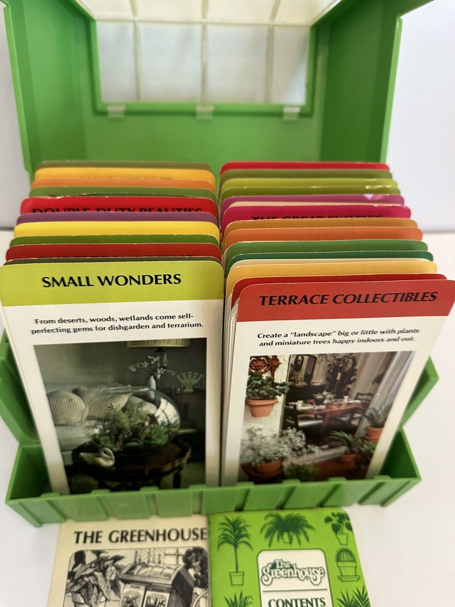 Gardening Vintage 1978 The Greenhouse Plant Card Set Botanical