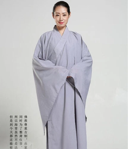 Nuevo Monje Budista Shaolin Kung Fu Traje Meditación Haiqing Bata Vestido Largo Vestido - Imagen 14 de 16