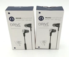MuveAcoustics Drive Headphones Wired Earbuds with Microphone - Lot of 2
