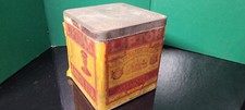 Vintage Lipton Tea Tin Can With Paper Label 1932 planter Ceylon