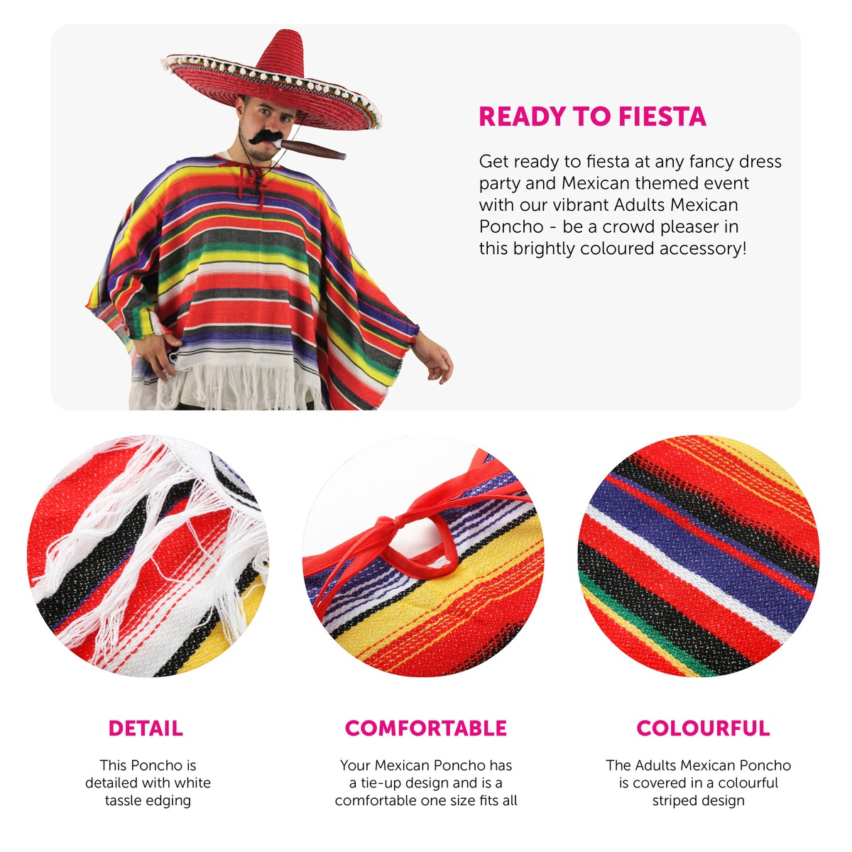 Cappello Messicano Uomo CAPPELLO SOMBRERO MESSICANO E Maracas Wild