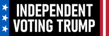 Independent Voting for Donald Trump Sticker