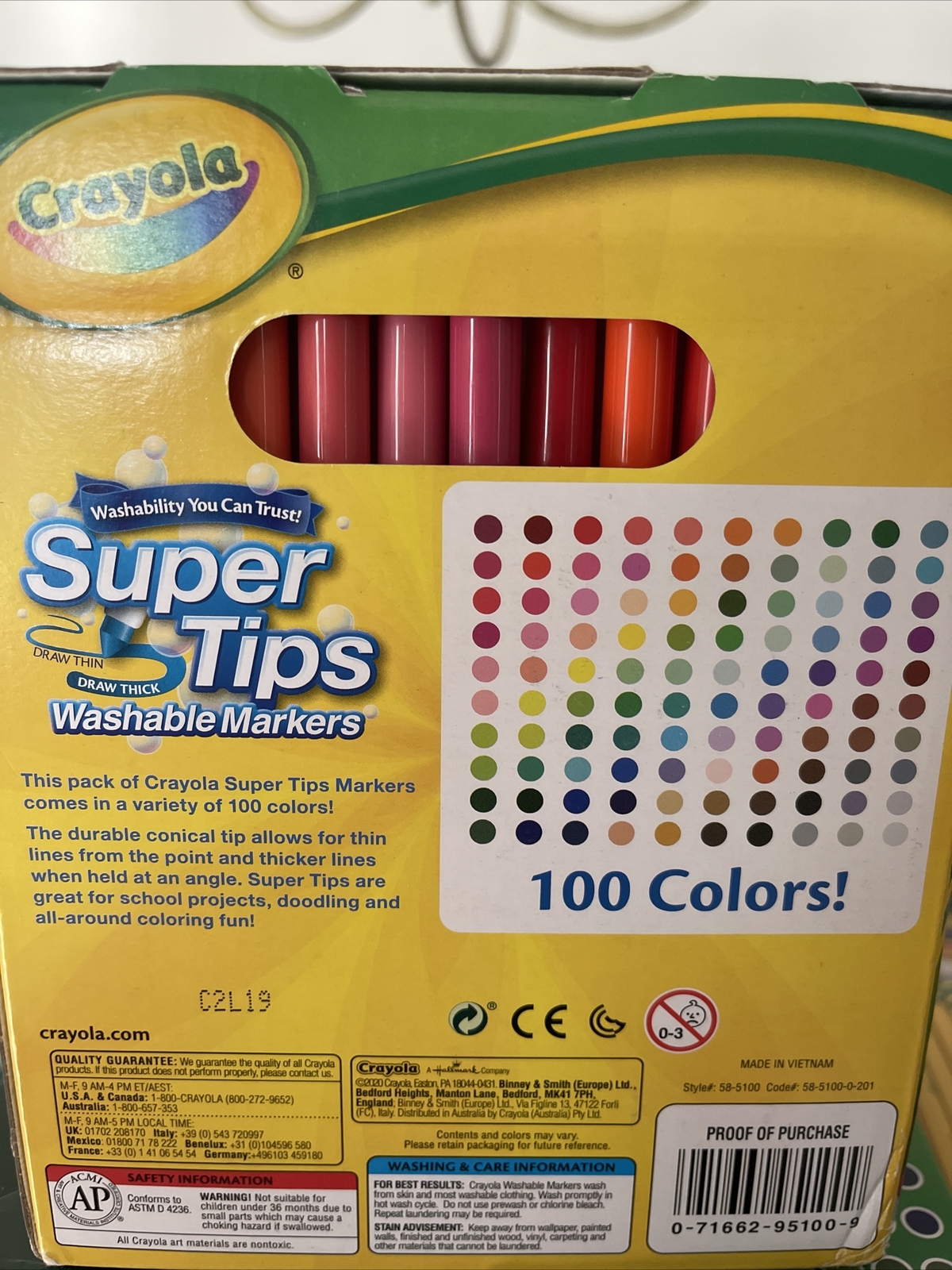 Crayola Super Tips Washable Markers - 100 Count