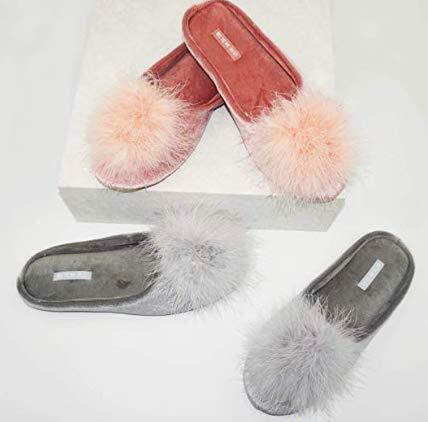 Women's Cozy Velvet Memory Foam House Slipper, Ladies Fuzzy Bedroom 9-10 Pink - Picture 3 of 7