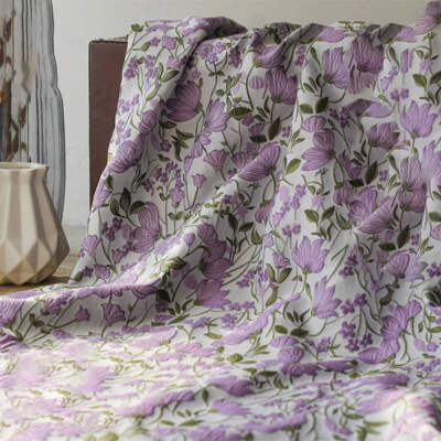 Defne Floral Woven Chenille Fabric