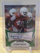 Ta’Quon Graham 2021 Leaf Draft Rookie Auto RC card #BA-TQG Texas Falcons