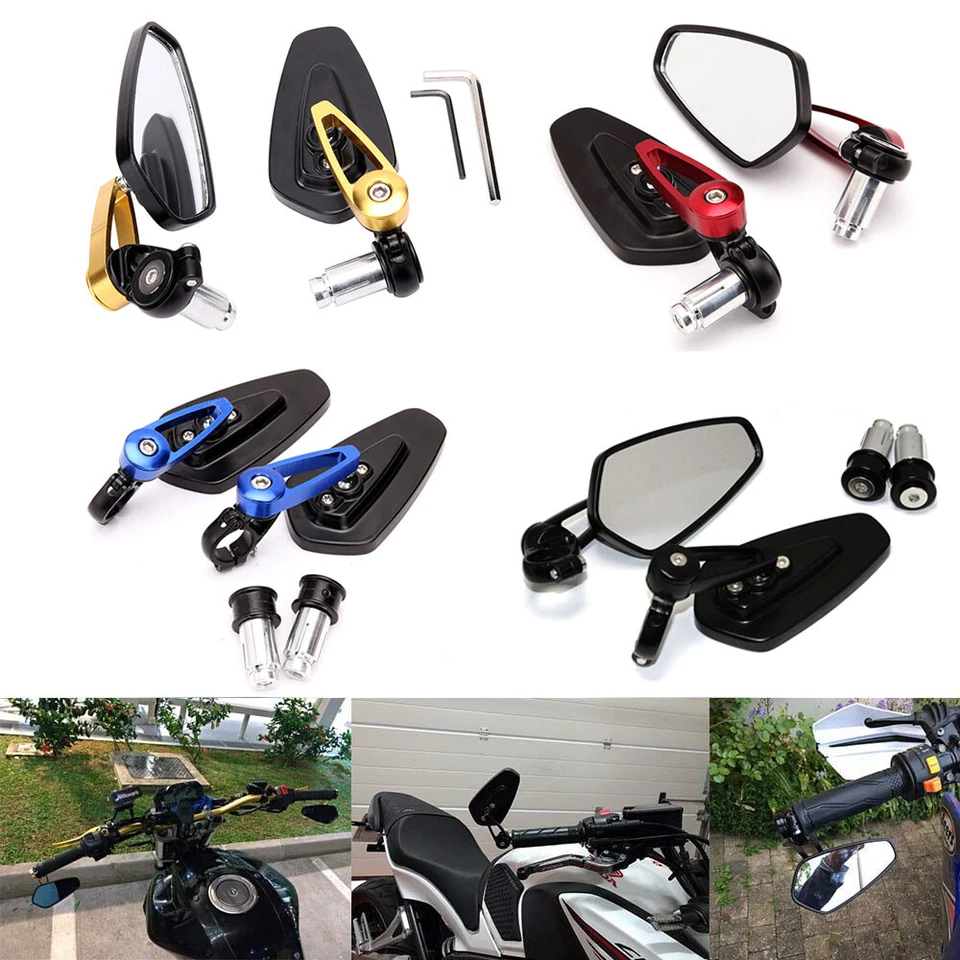 Espejos retrovisores de extremo de barra de motocicleta Arrow 7/8" 22 mm para Honda Grom 125 CB1000 CBR125R EE. UU. Foto 2 de 4