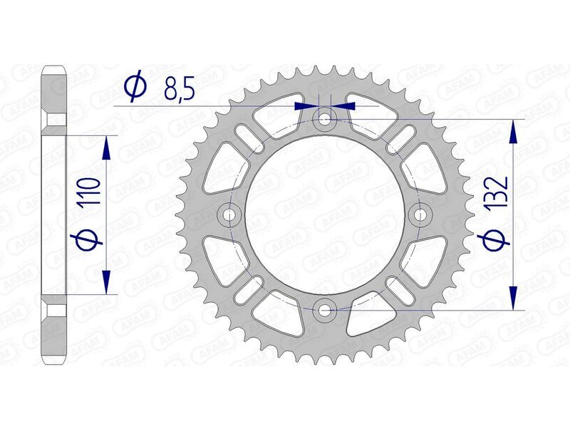 21615 - compatibile con HUSQVARNA TC 85 STD WHEELS 17/14 85 2014-2022 corona in