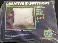 Vintage Candlewicking Kit Creative Expressions COLONIAL FRUIT BASKET 4815 NEW 