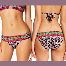 NEW Trina Turk Venice Beach Side Shirred Hipster Bikini in Brown SZ 6  43