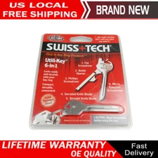 Stainless Steel 6 In 1 Swiss+Tech Utili-Key Keyring Keychain Pocket Multi-Tools