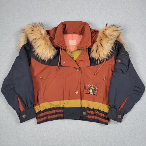 Bogner Jacket Womens 12 Colorblock Vintage Ski Embroidered Made in USA 90s Y2K - Picture 2 of 18