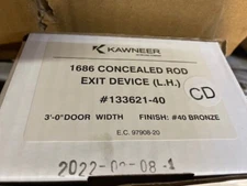 Kawneer 133621-40 1686 Concealed Exit Device for A 3-0 Door LH/RHR, Dark Bronze