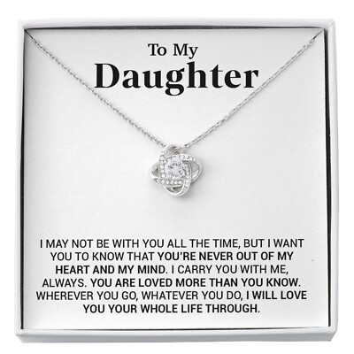 To My Daughter Necklace, Daughter Father Necklace, Daughter Gift From Dad, Mom