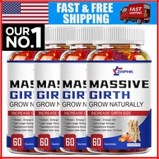 Male Enhancing 60 Gummies,Massive Girth Enlargement Support Testosterone Extreme
