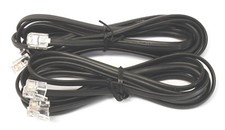 2 Lot GE Telephone Line Cord Cables Wire 6P4C RJ11 DSL Modem Fax Phone to Wall