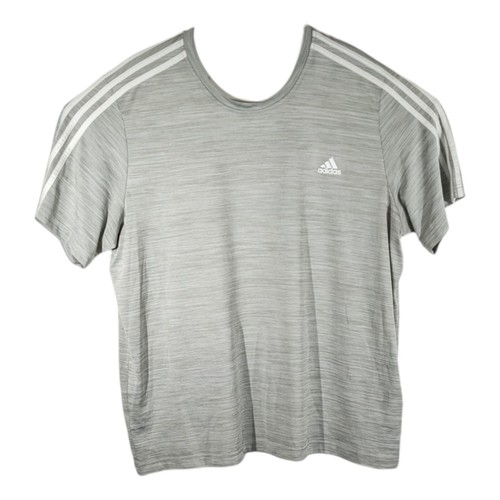 Adidas Primegreen Light Gray Heather Shirt Mens 2XL XXL Aeroready Workout Top