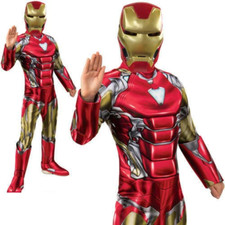 Iron Man Deluxe Boys Costume Marvel Superhero Fancy Dress Mask